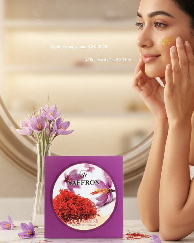 Saffron 6-in-1 Premium Facial Kit - For Instant Glow & Radiant Skin (Full Treatment Set)
