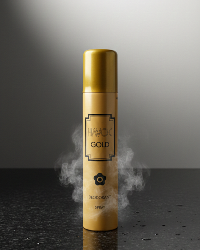Havoc Gold Deodorant Body Spray for Men & Women - 100ml