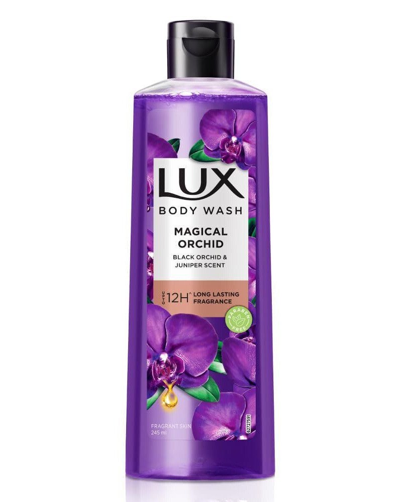 LUX Body Wash Magical Orchid | Black Orchid & Juniper Scent | 12H Long Lasting Fragrance | 245ml
