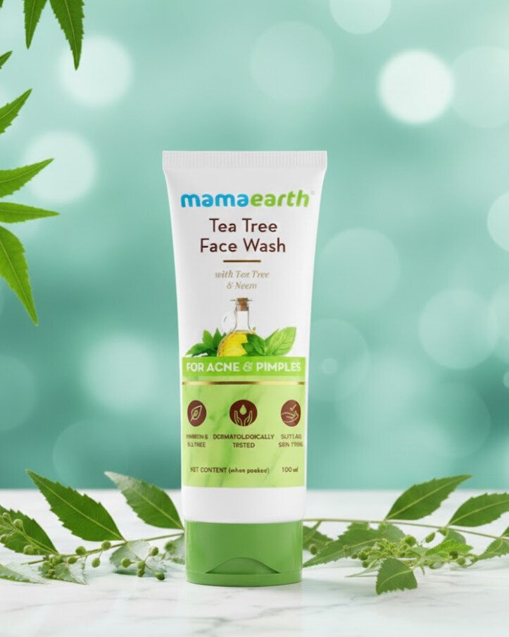 Mamaearth Tea Tree Face Wash for Acne & Pimples | with Tea Tree & Neem | 100 ml