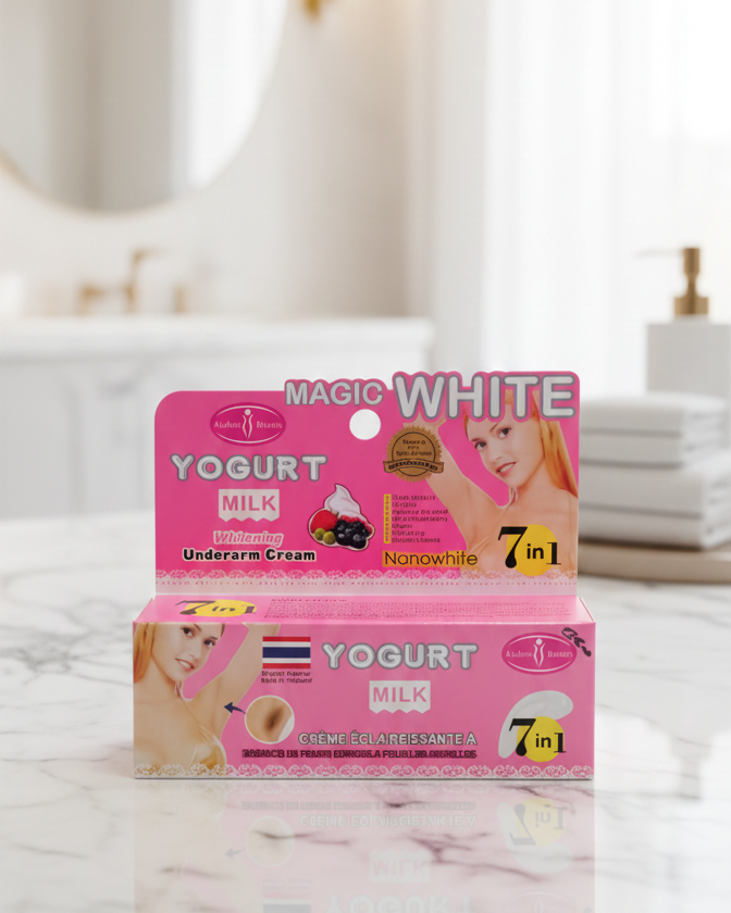 Magic White Yogurt Milk Whitening Underarm Cream - 7 in 1 Formula (80g)