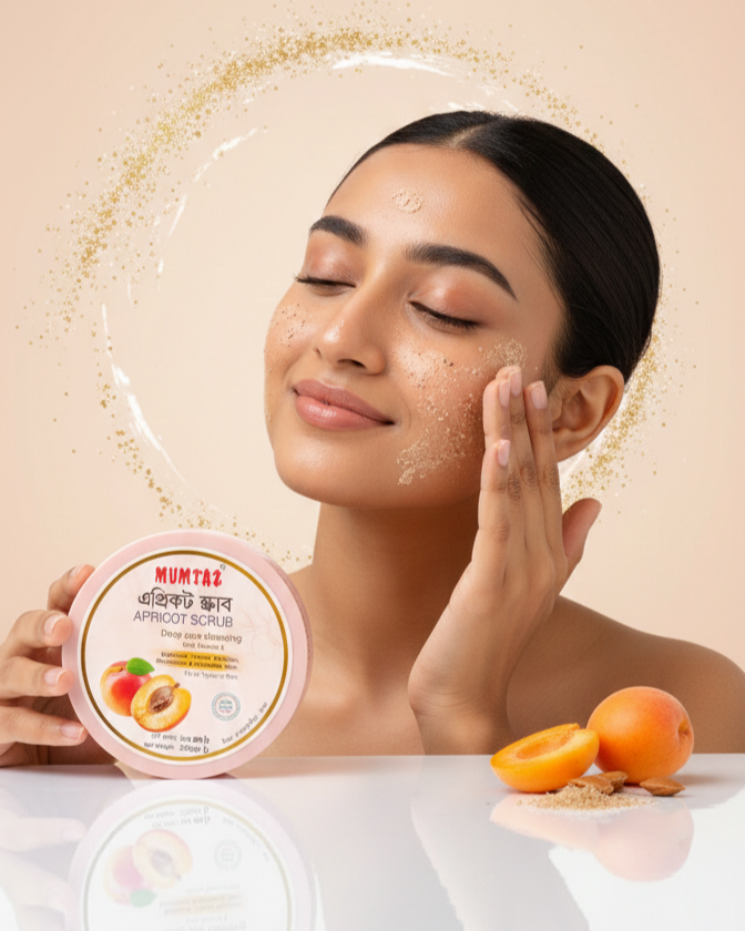 Mumtaz Apricot Scrub - Deep Pore Cleansing & Exfoliating Scrub (200gm)