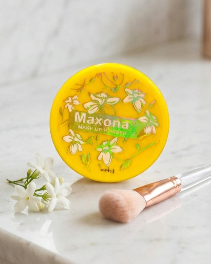 Maxona Natural Glow Face & Compact Powder – Flawless Finish (15g)