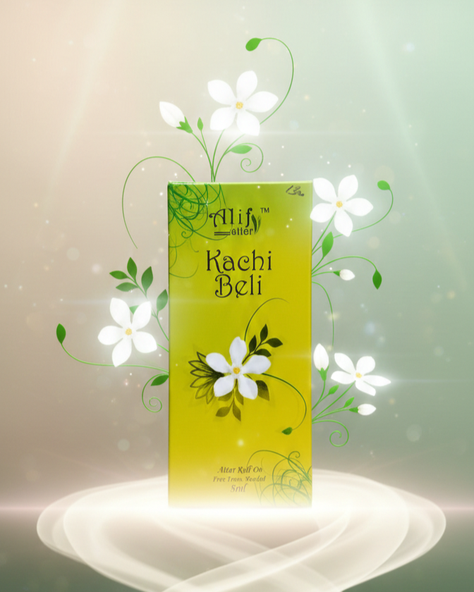 Alif Attar - Kachi Beli (8ml) | Premium Alcohol-Free Floral Roll-On Perfume
