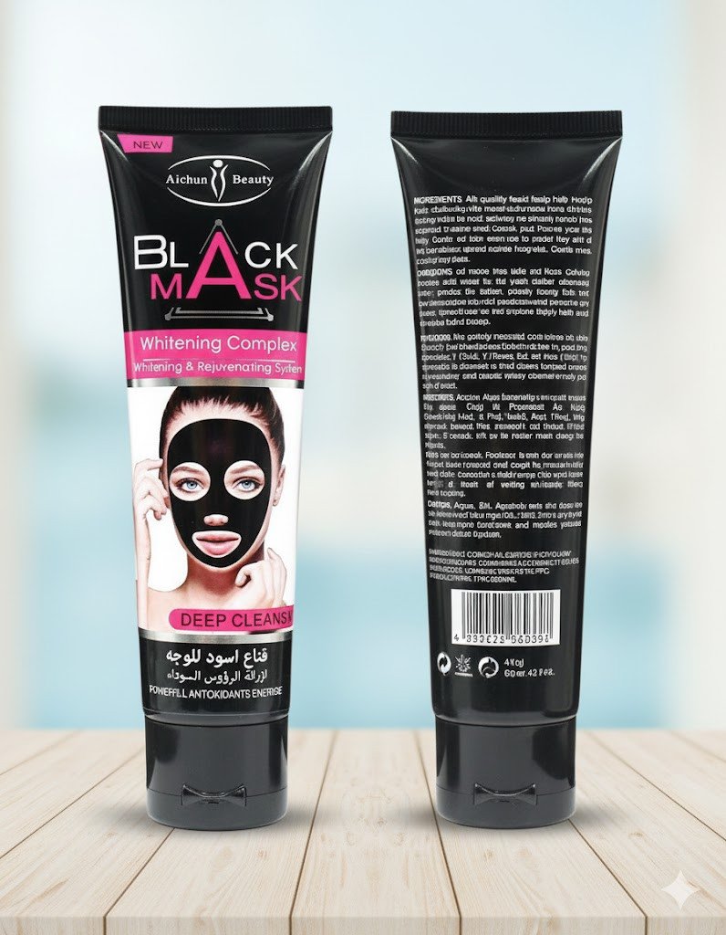 Aichun Beauty Black Mask Whitening Complex | Deep Cleansing & Rejuvenating Peel-Off Face Mask-120ml