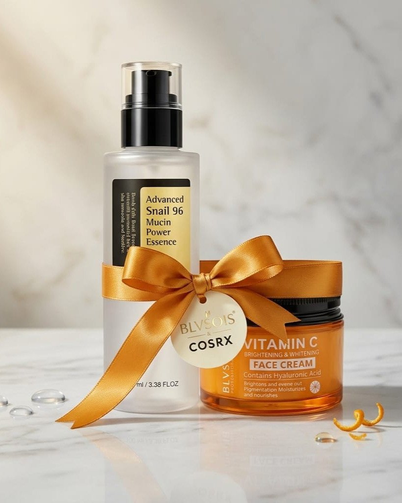 Ultimate Glow Combo: COSRX Snail Mucin Essence & BLVSOIS Vitamin C Cream