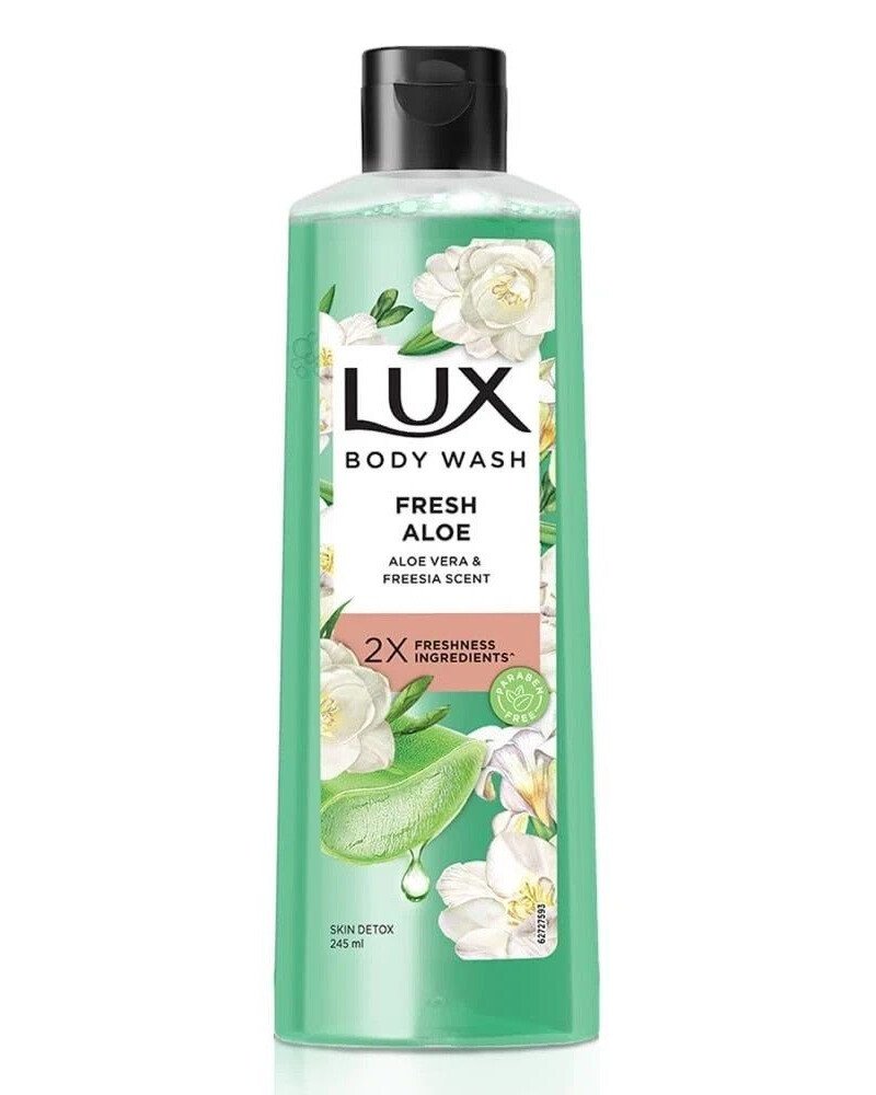 Lux Body Wash Fresh Aloe - Aloe Vera & Freesia Scent for Skin Detox, 245ml